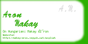aron makay business card